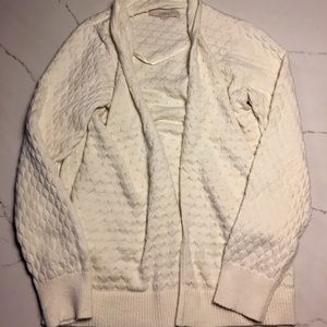 Ann Taylor LOFT open knit cardigan with pockets S